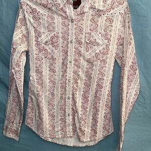 Walls Red and White Button Down Shirt